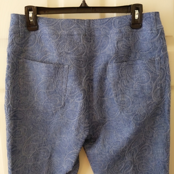 Eric Patterned Blue Jeans size 10 - Picture 4 of 8